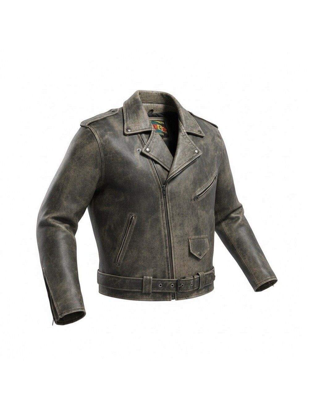 Vintage Putnam Leather Gold PLG Genuine Brown Lined Leather Jacket Men's Size 44